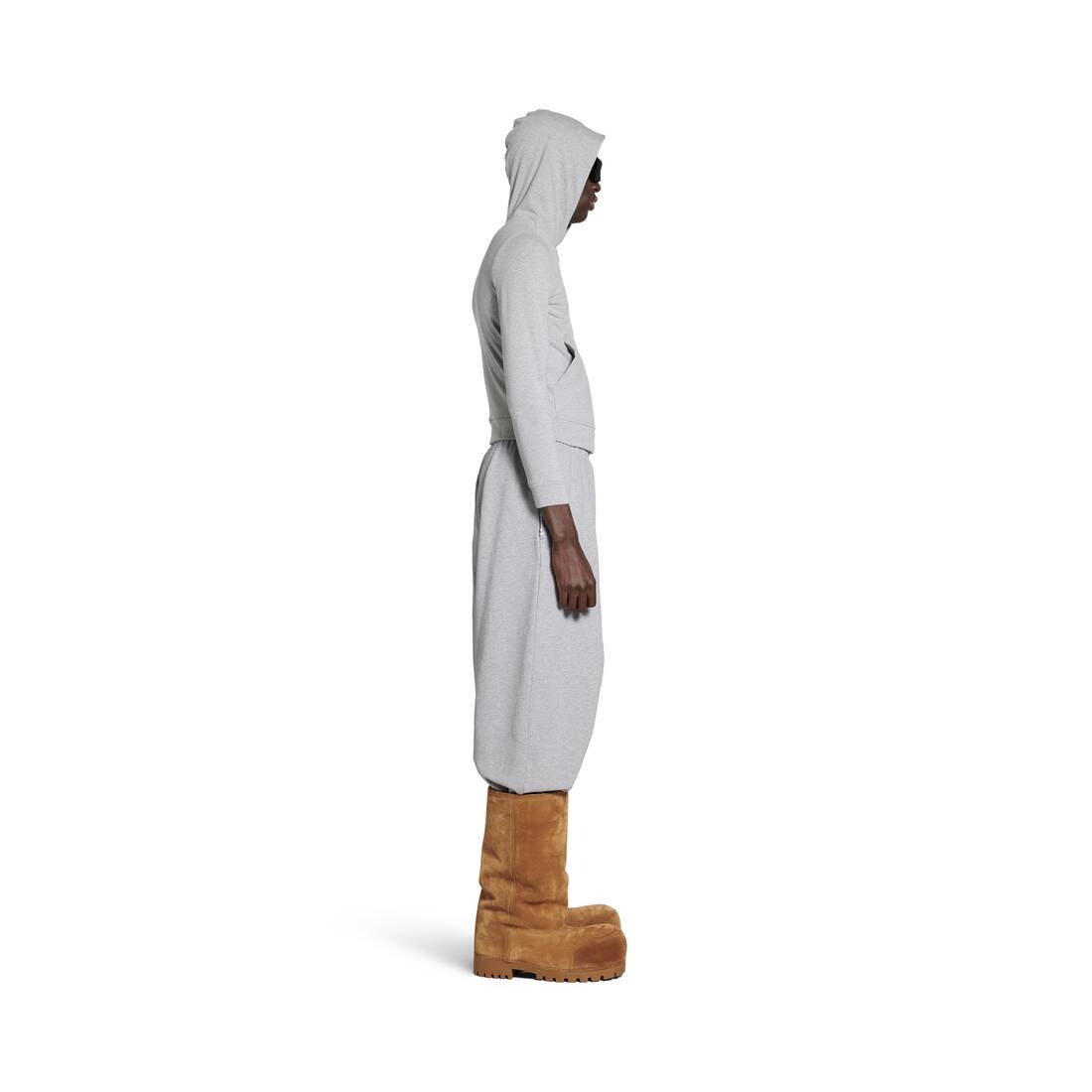 Zip-up Hoodie Slim Fit in Grey - 3