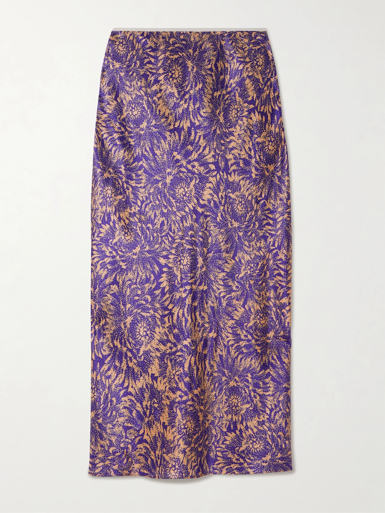 Printed Silk Midi Skirt - 1