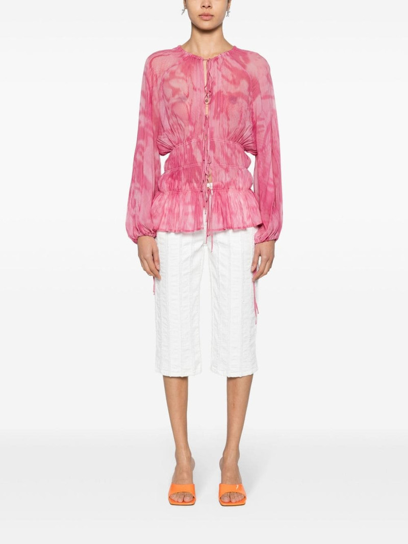 Blumarine python-print georgette blouse outlook