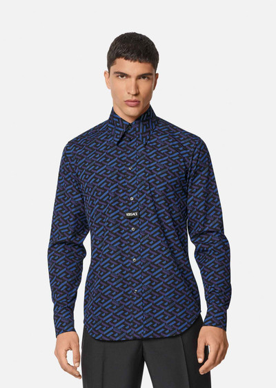 VERSACE La Greca Print Poplin Shirt outlook