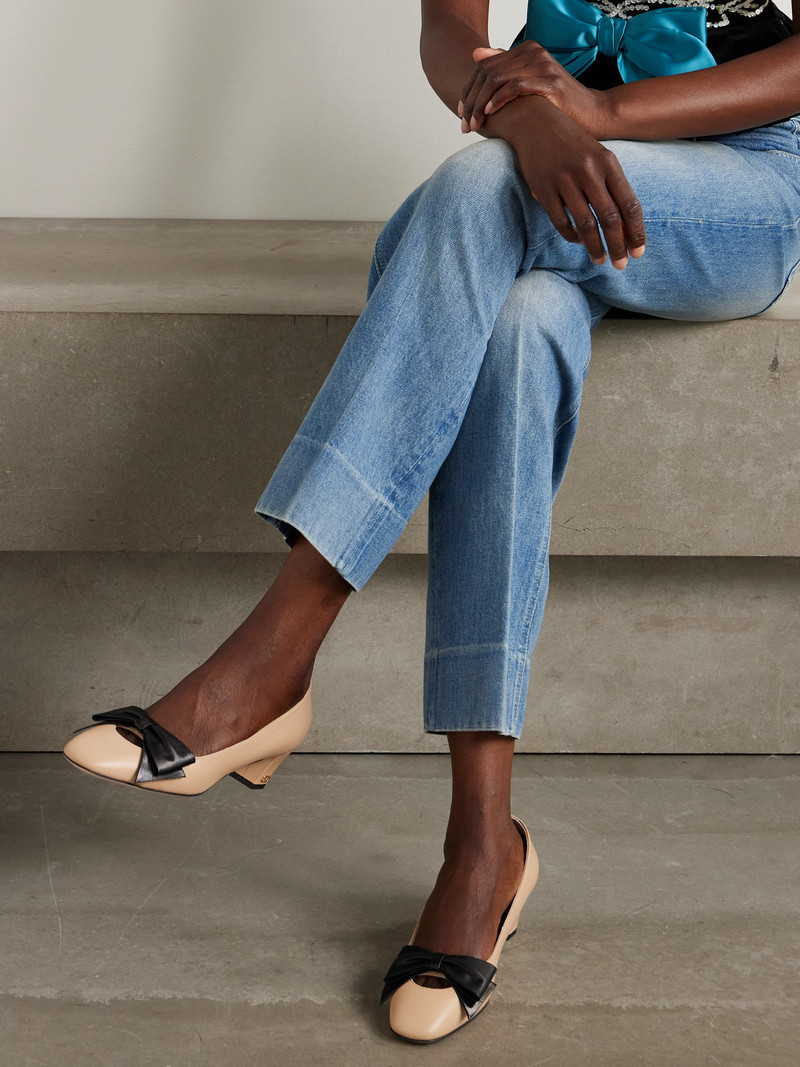 Valentino Bowow 45 Bow-embellished Leather Pumps outlook