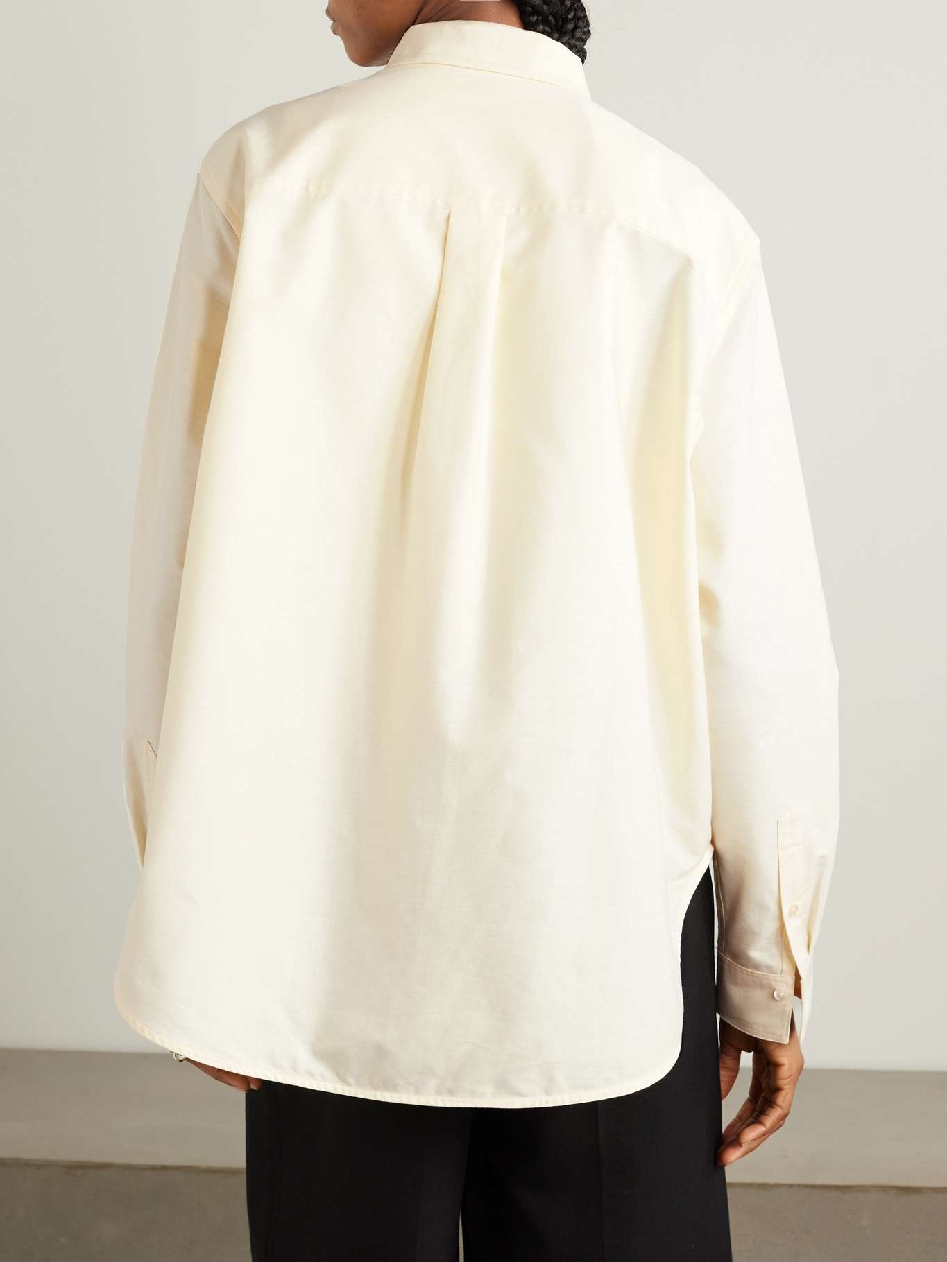 Embroidered organic cotton Oxford shirt - 4
