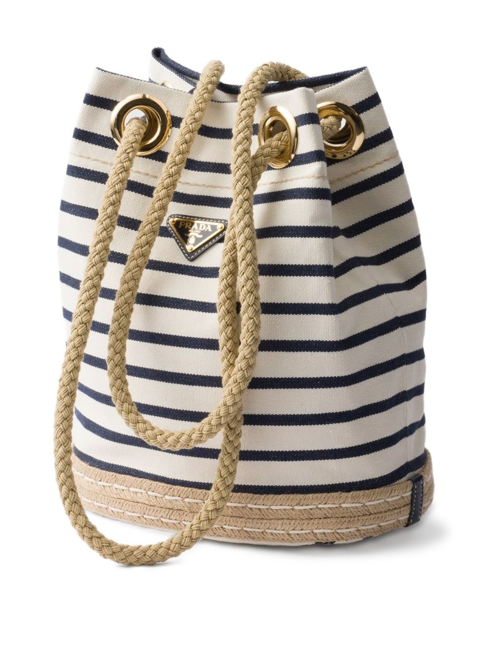 small striped bucket bag - 5