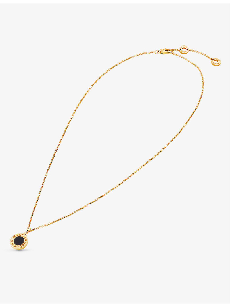BVLGARI Bvlgari Bvlgari 18ct yellow-gold and onyx necklace outlook