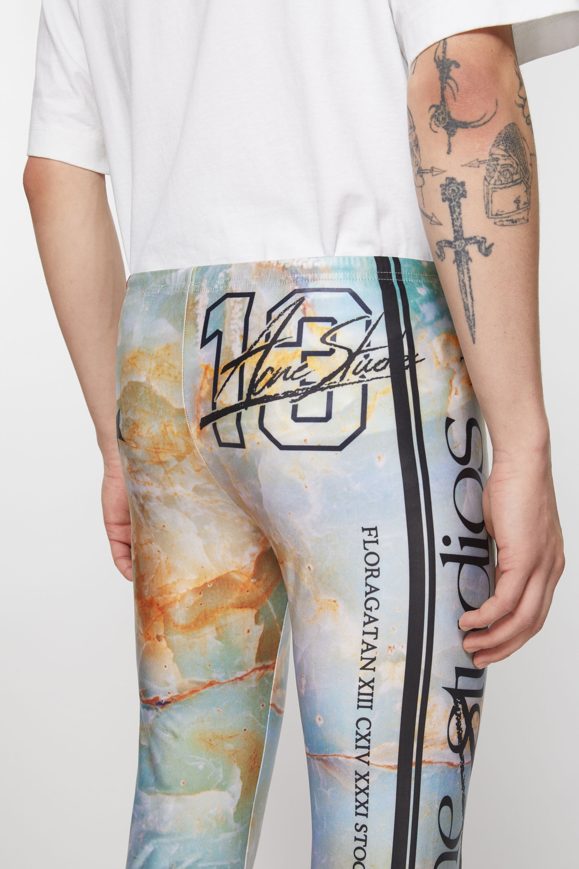 Print trousers - Pastel green - 5