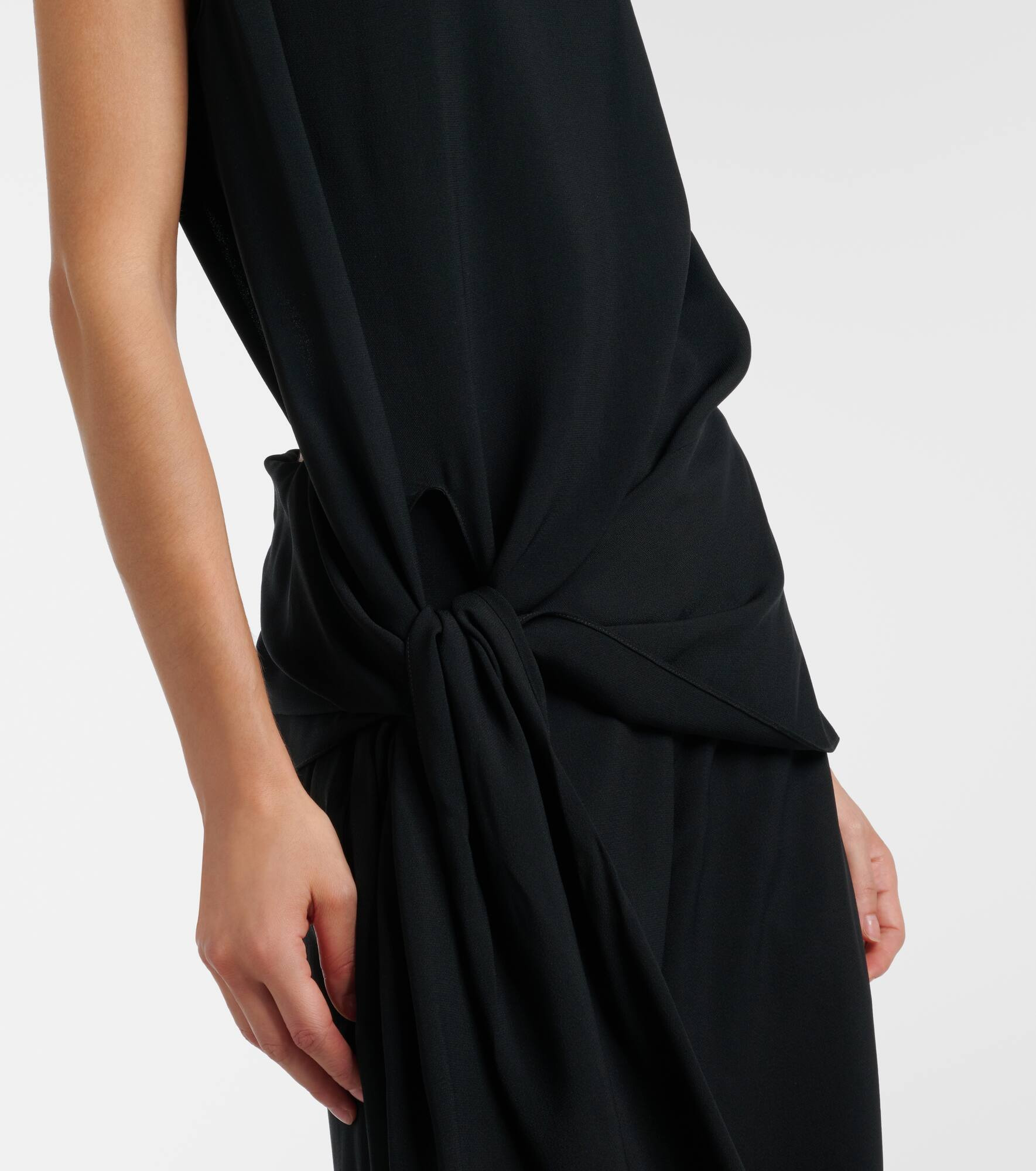 Tie gathered jersey jumpsuit - 5