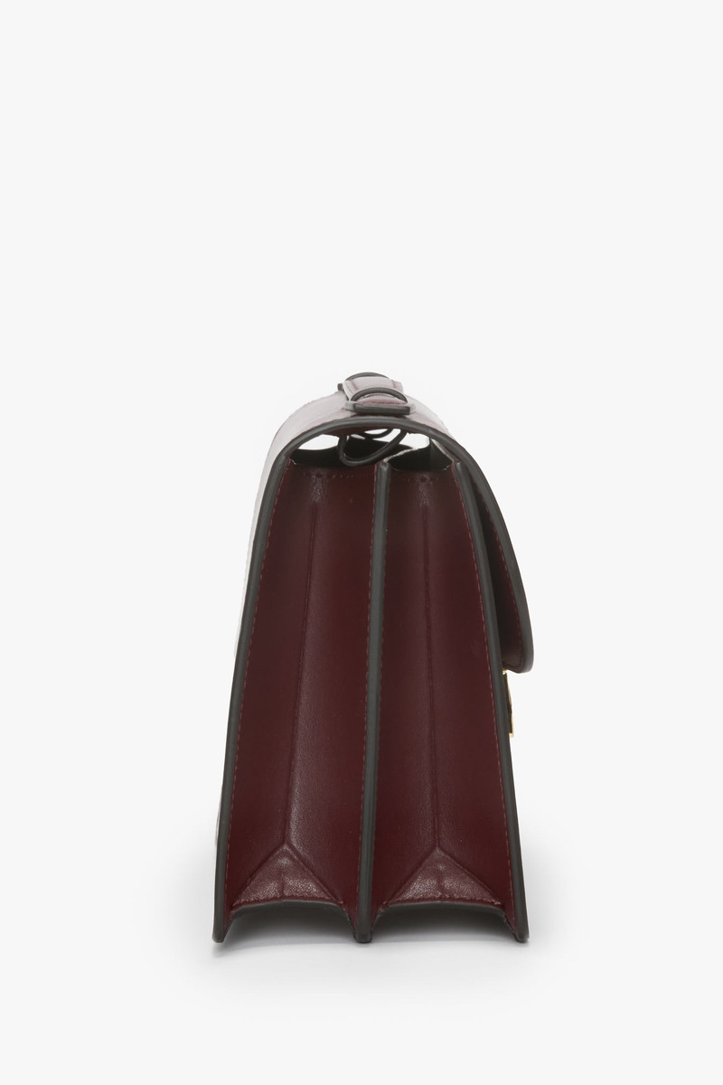 Victoria Beckham Dorian Bag In Burgundy Leather outlook