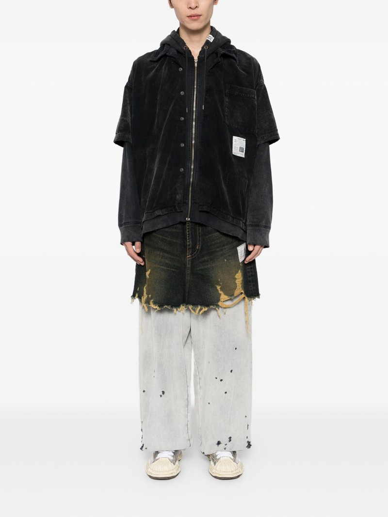Maison MIHARAYASUHIRO layered corduroy hoodie outlook
