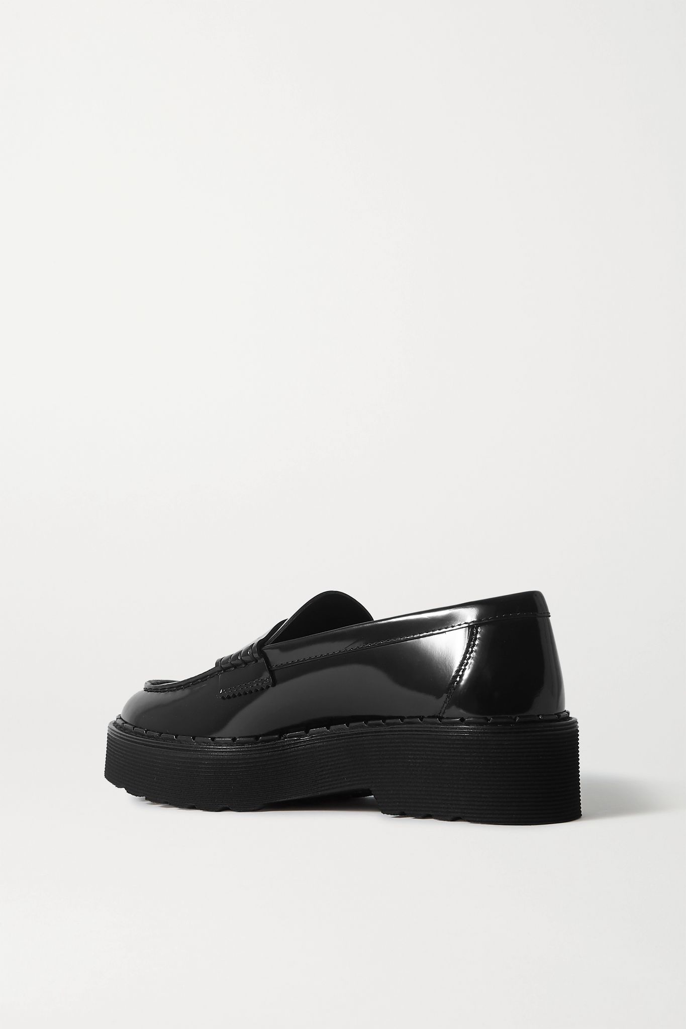 Patent-leather platform loafers - 3