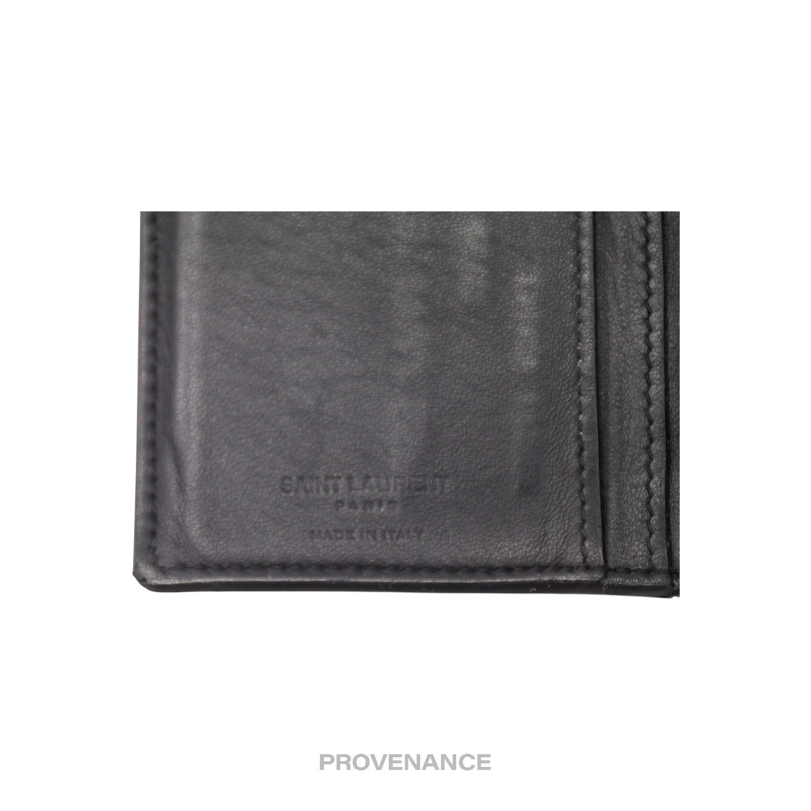 Saint Laurent Paris SLP Long Wallet - Black Croc Leather - 7