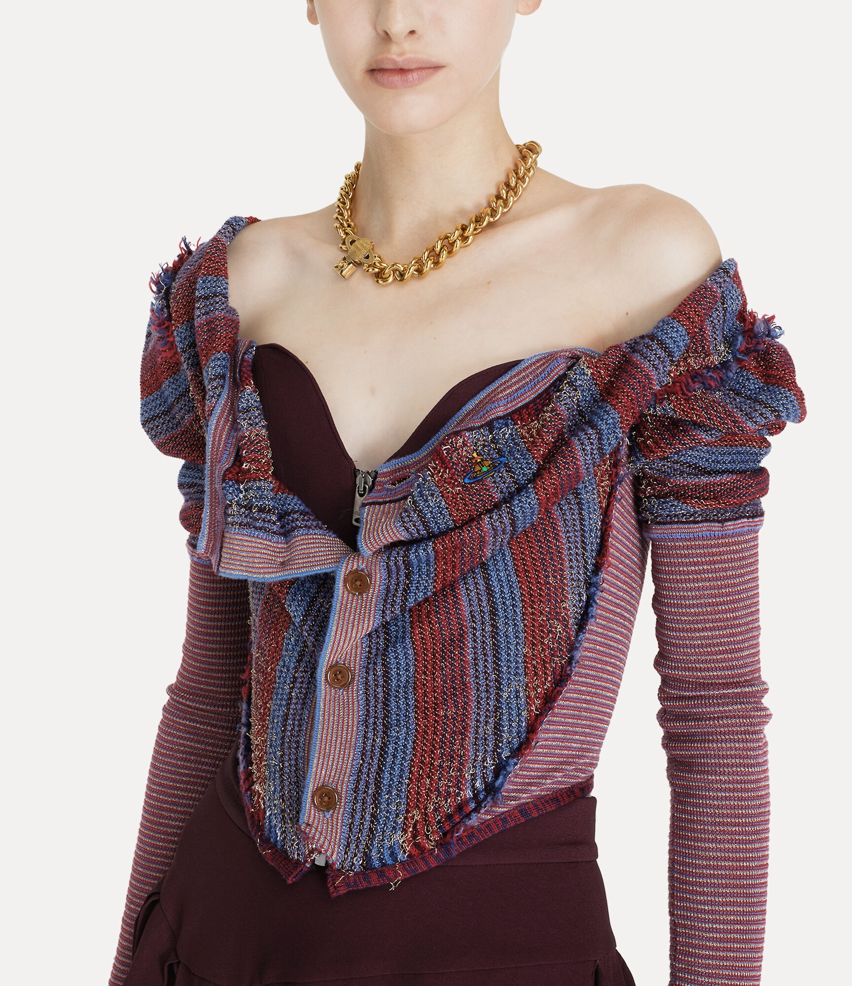 BROKEN STITCH CORSET CARDI - 4