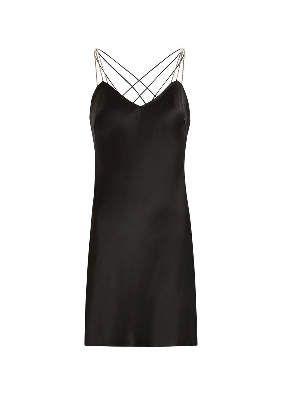 Anna October Ofelia Embellished Satin-crepe Mini Dress - 1