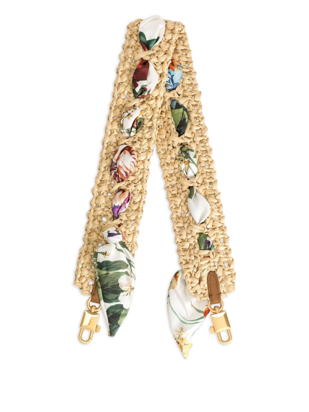scarf-detailed bag strap - 2