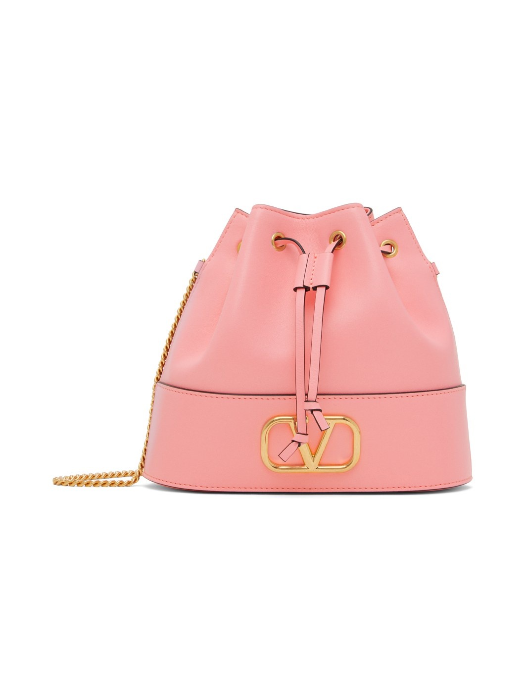 Pink Mini VLogo Signature Bucket Bag - 1