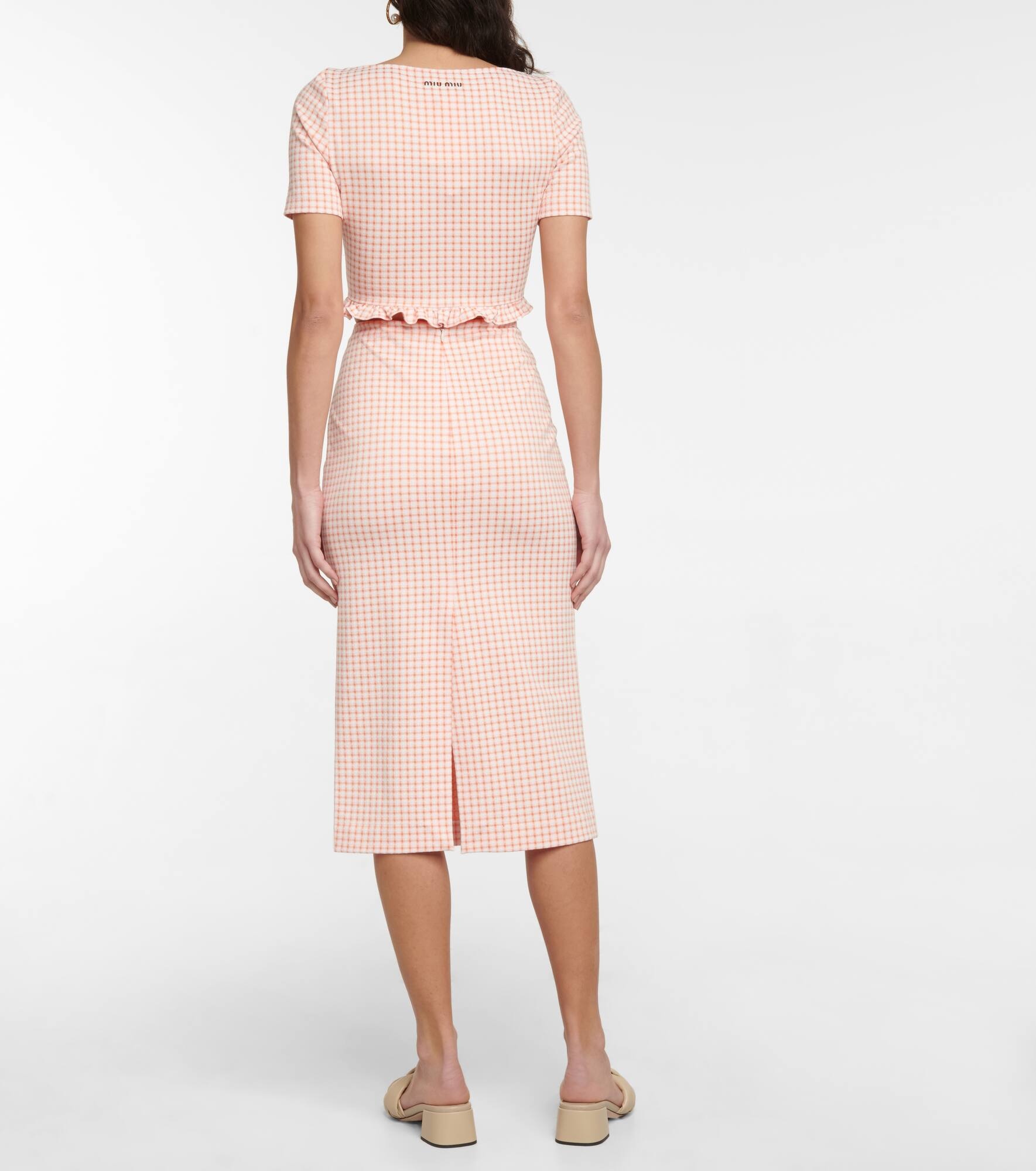 Checked crop top - 3
