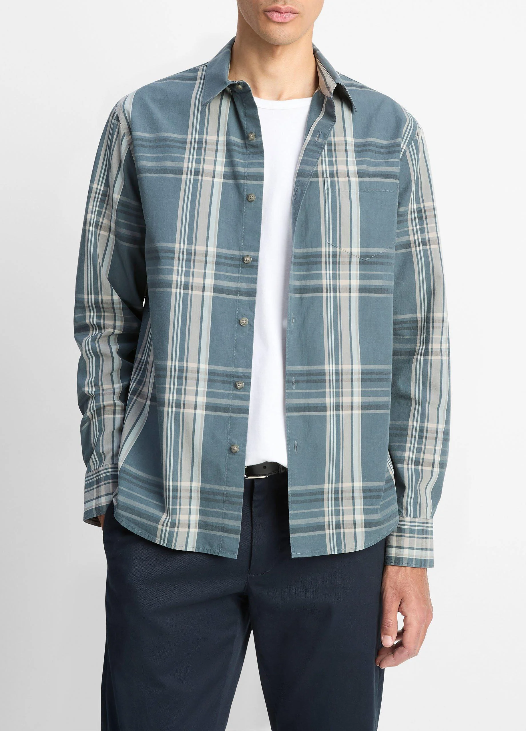 Lorimer Plaid Button-Front Shirt - 1