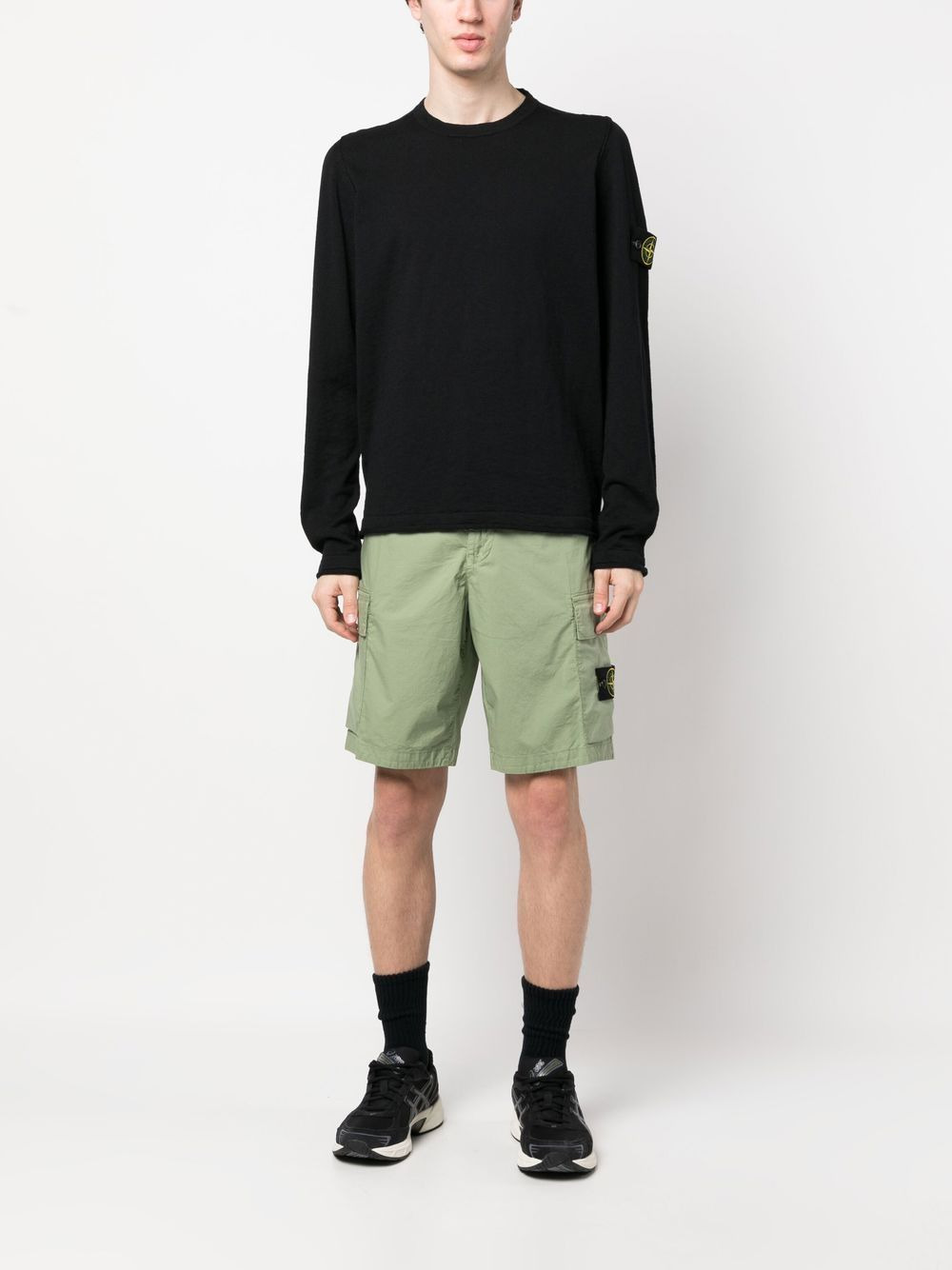 side logo-patch bermuda shorts - 2