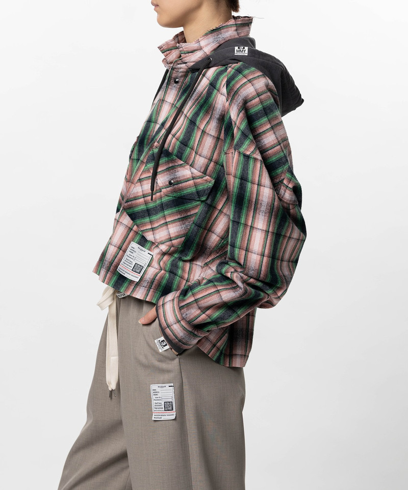 Hoodie Combine Checkered Shirt 21
