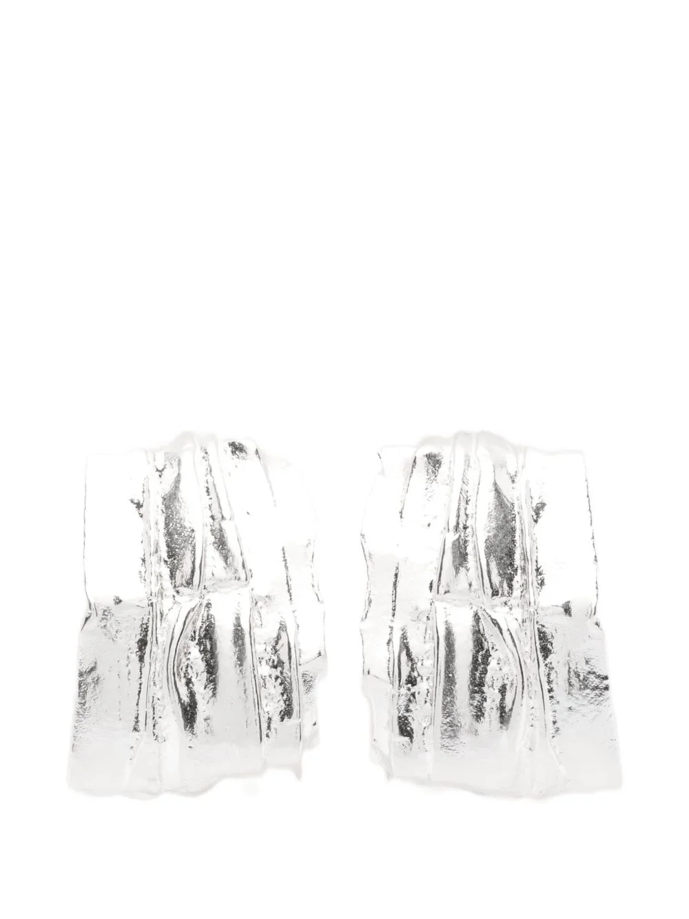 textured hoop earrings - 1
