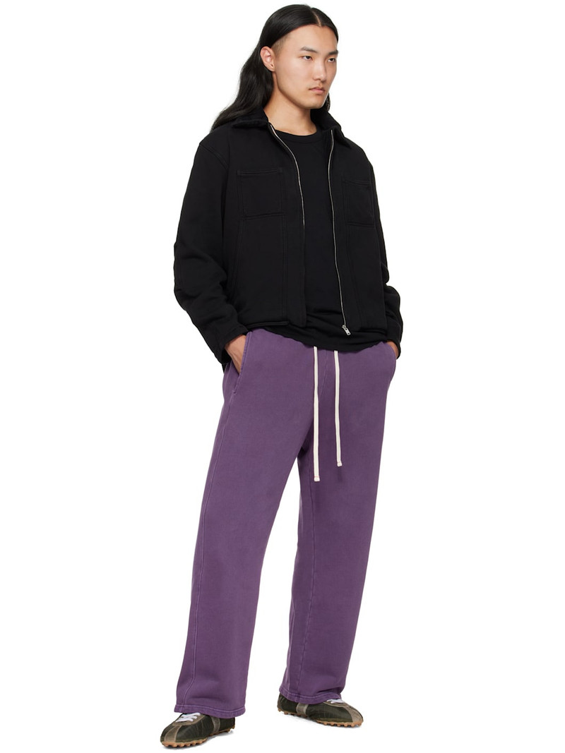 LES TIEN Purple Heavyweight Classic Sweatpants outlook