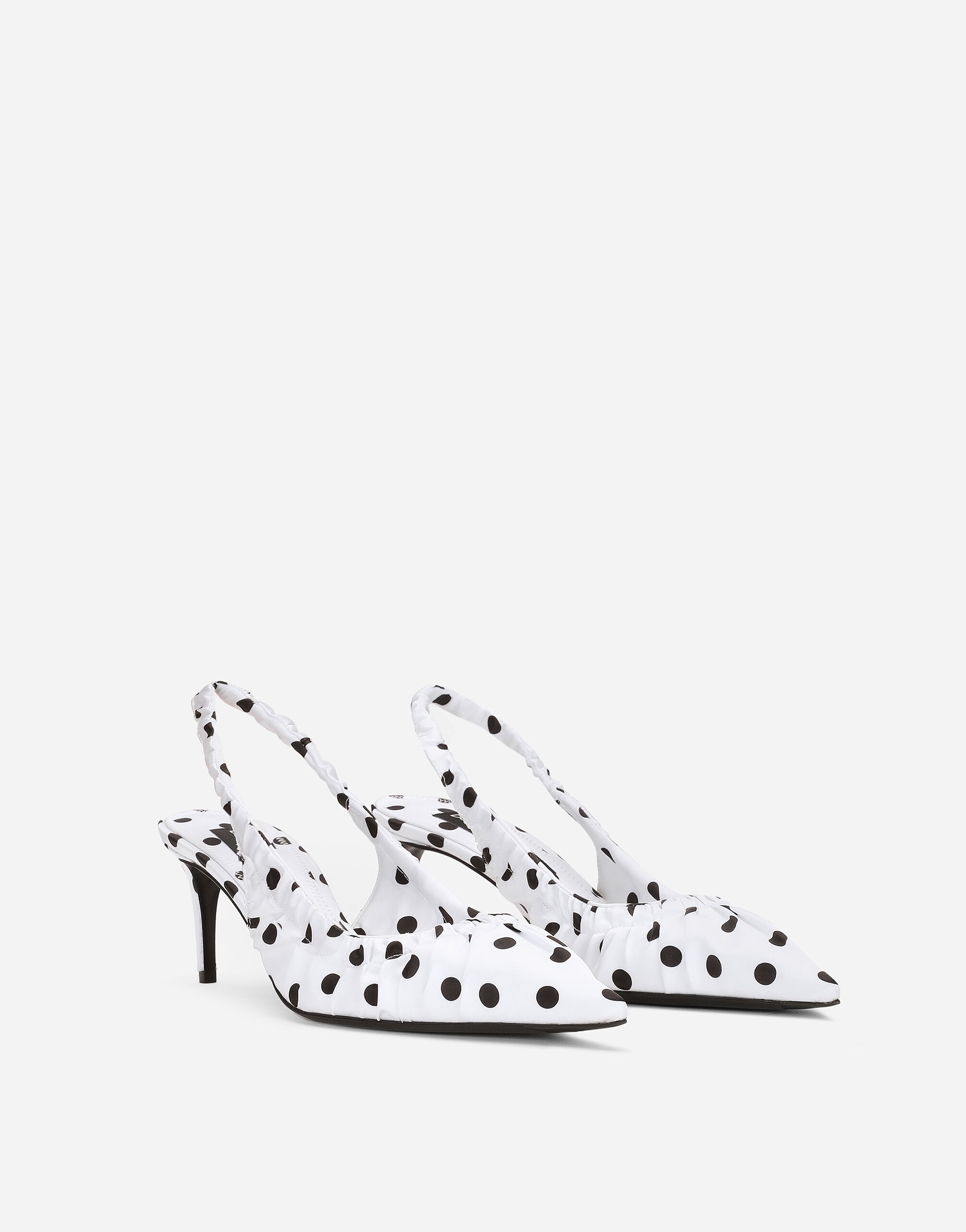 Printed satin slingbacks - 2