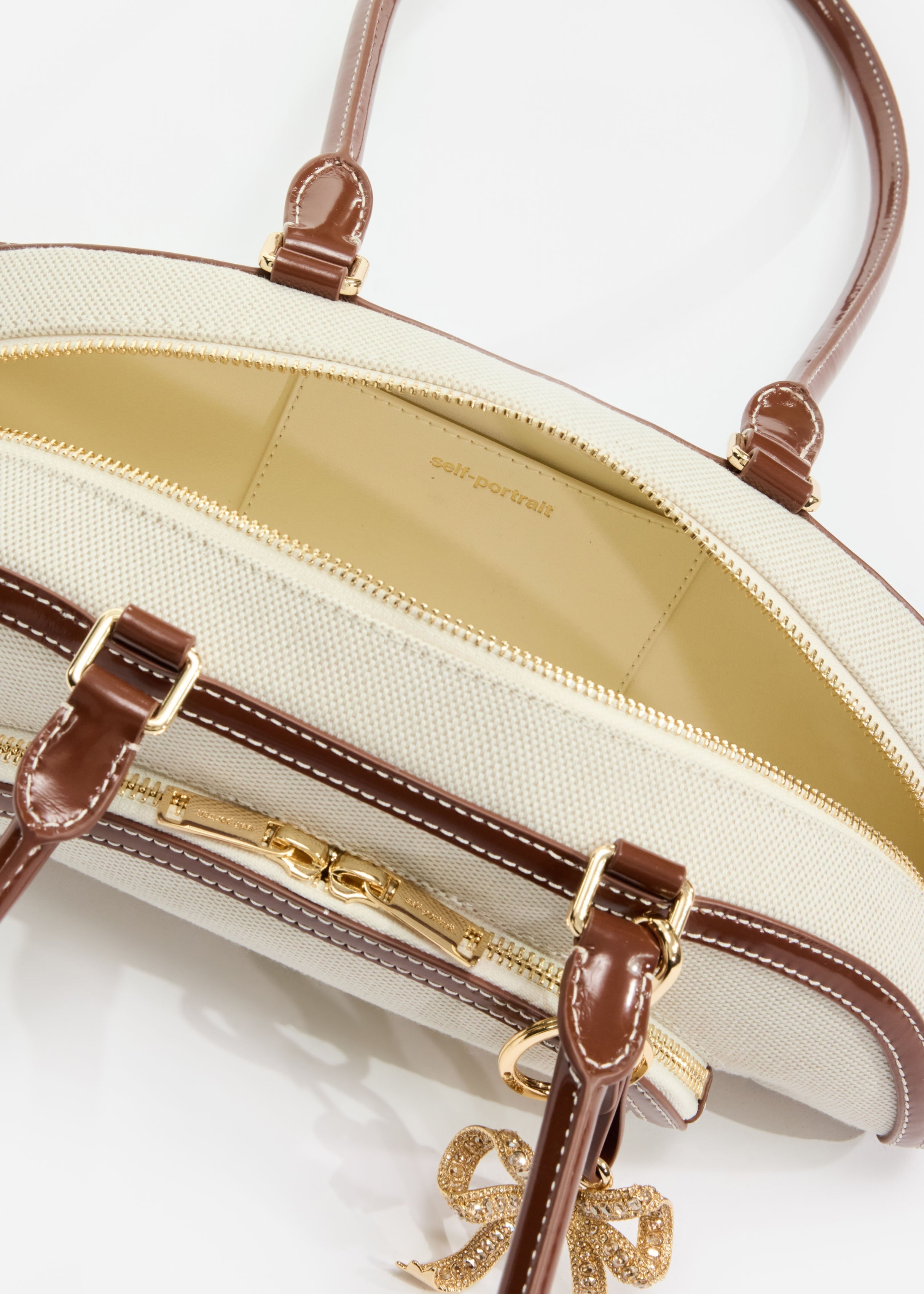 Canvas Curved Shoulder Bag - 4