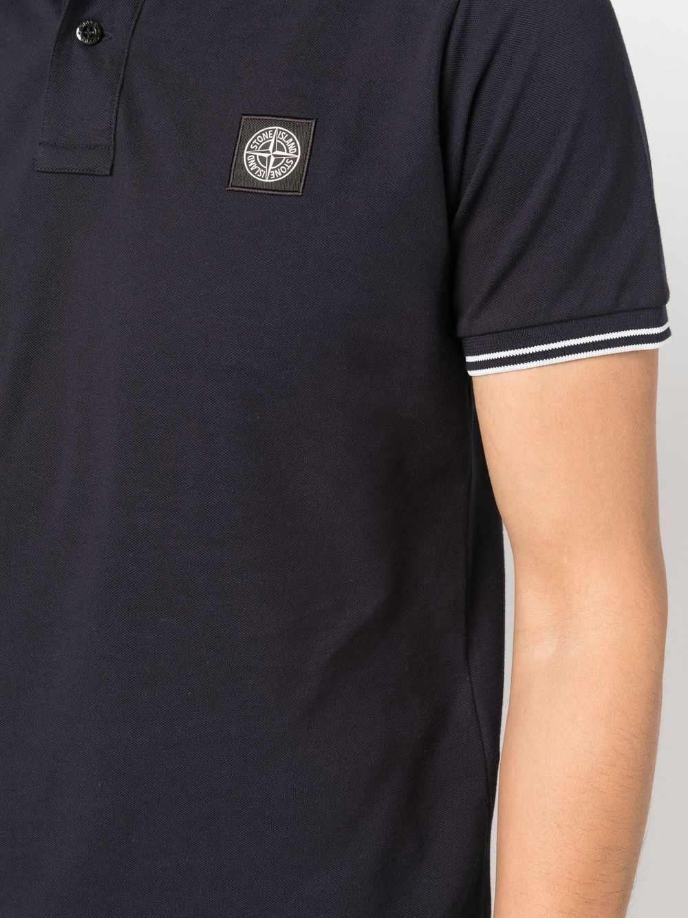 Compass logo-patch polo shirt - 5