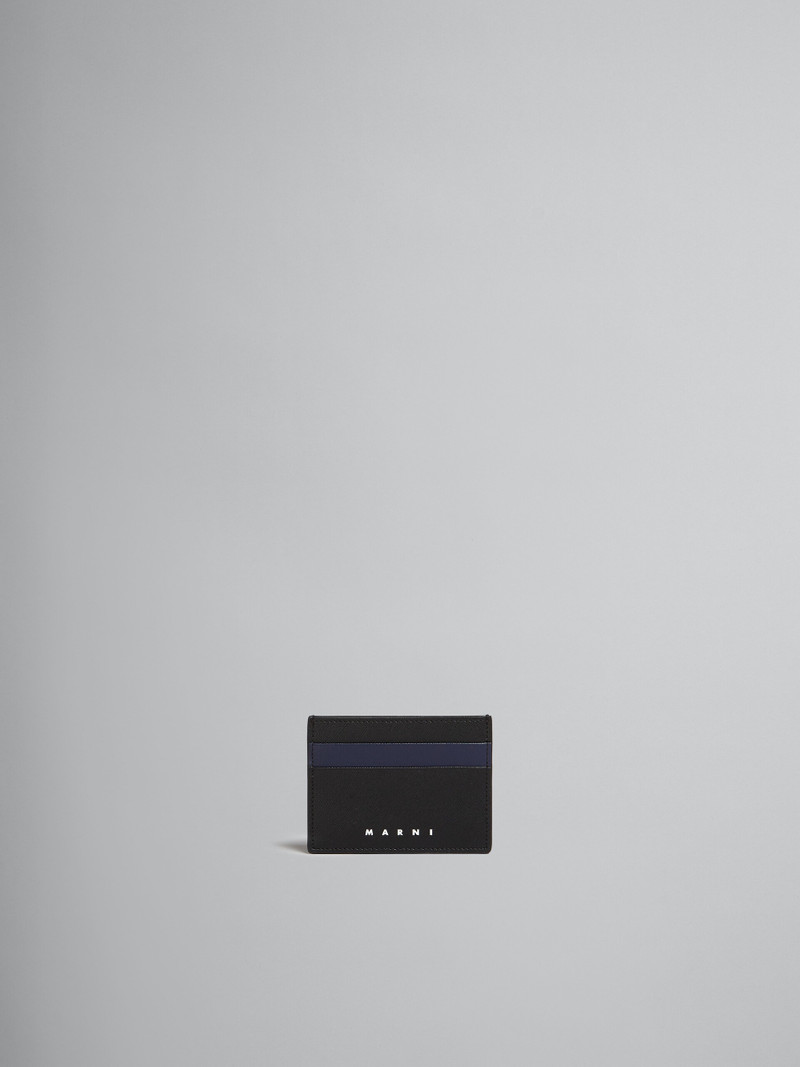 CREAM SAFFIANO LEATHER CARDHOLDER - 1