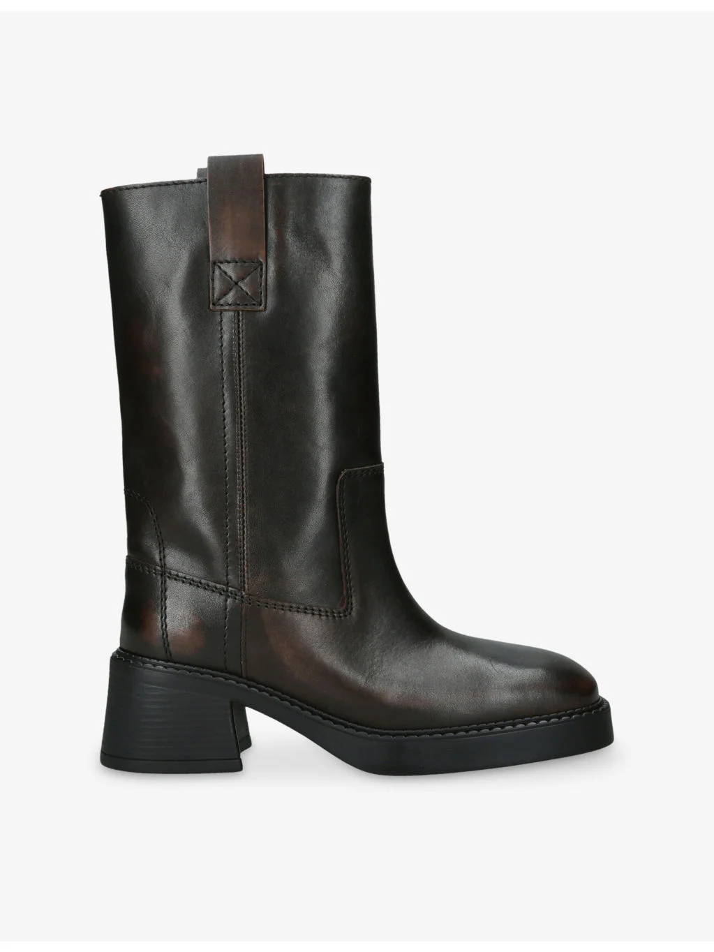 Inaya Brushed-Effect Leather Boots - 1