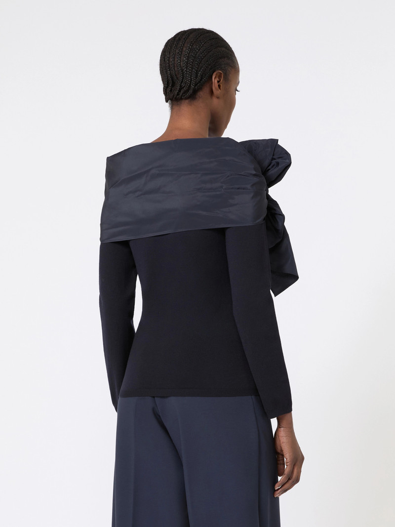 PORTICI Bow-detail wool sweater - ULTRAMARINE 4