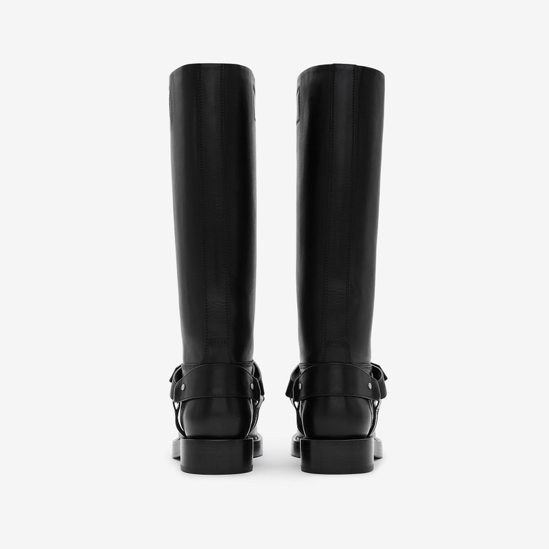 Leather Saddle Tall Boots 4