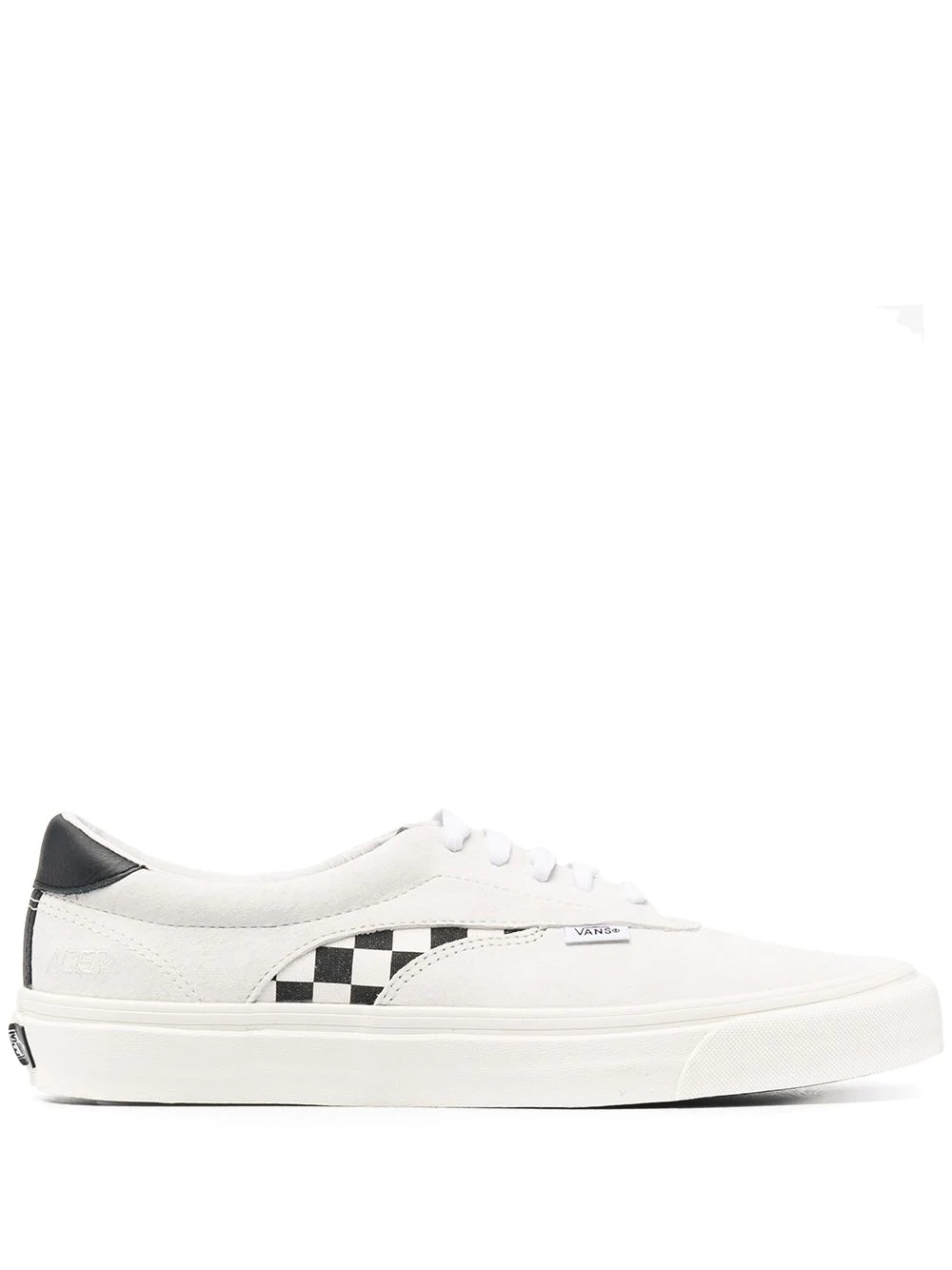 checker-trimmed sneakers - 1