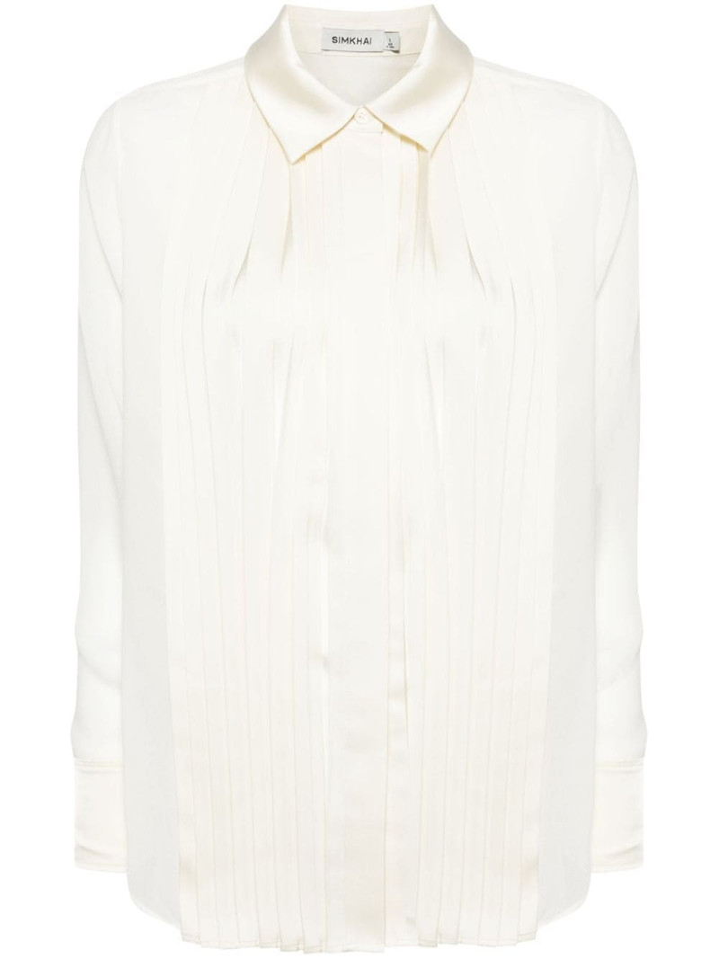 Vinka pleated long-sleeve shirt 1