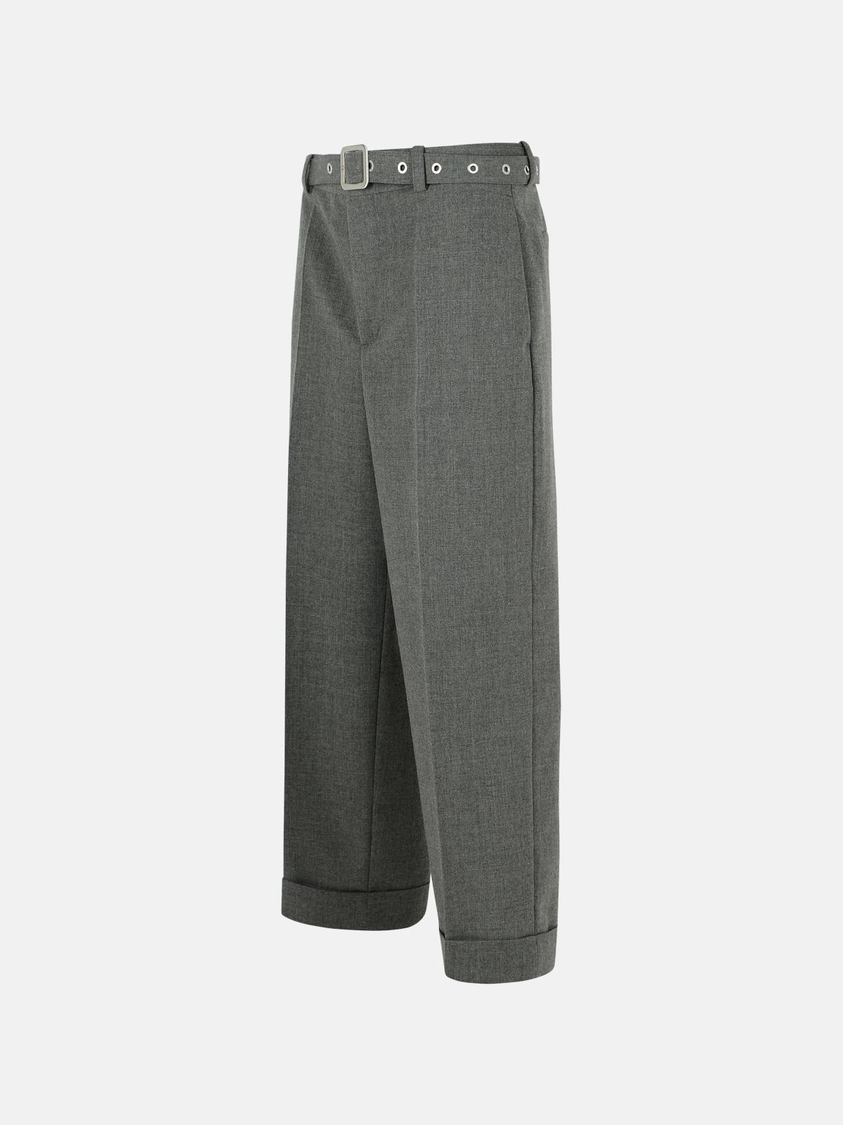 GREY WOOL TROUSERS - 2