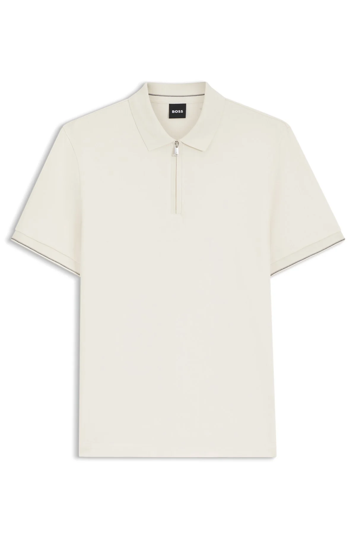 REGULAR-FIT POLO WITH ZIPPER CLOSURE - 1