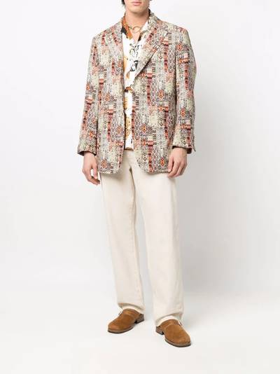 NEEDLES abstract-print single-breasted blazer outlook