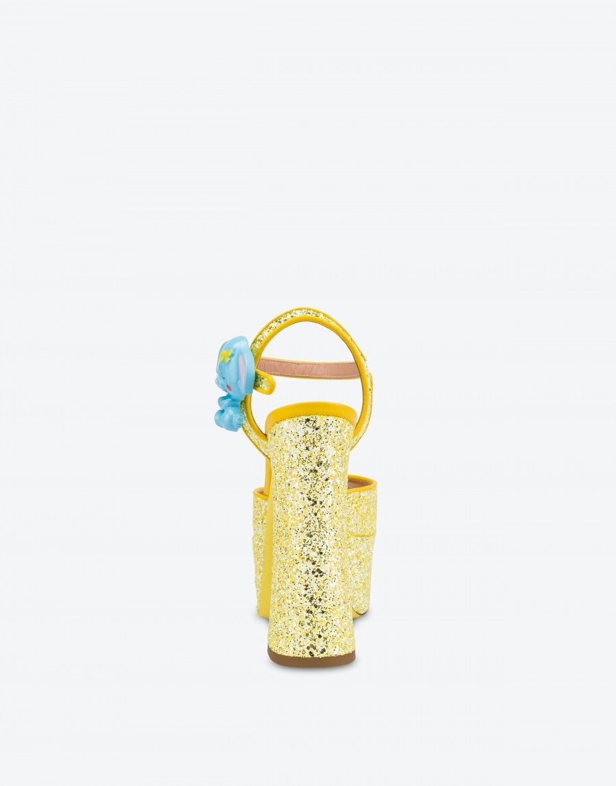 HIGH-HEELED GLITTER SANDALS WITH PLATFORM - 3