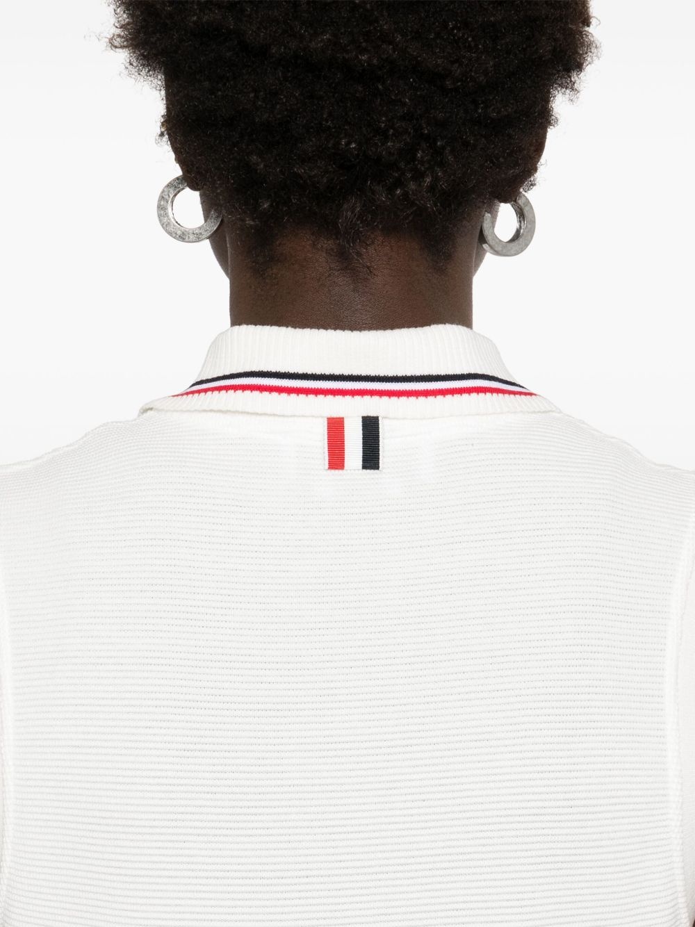 RWB-stripe pleated midi dress - 5