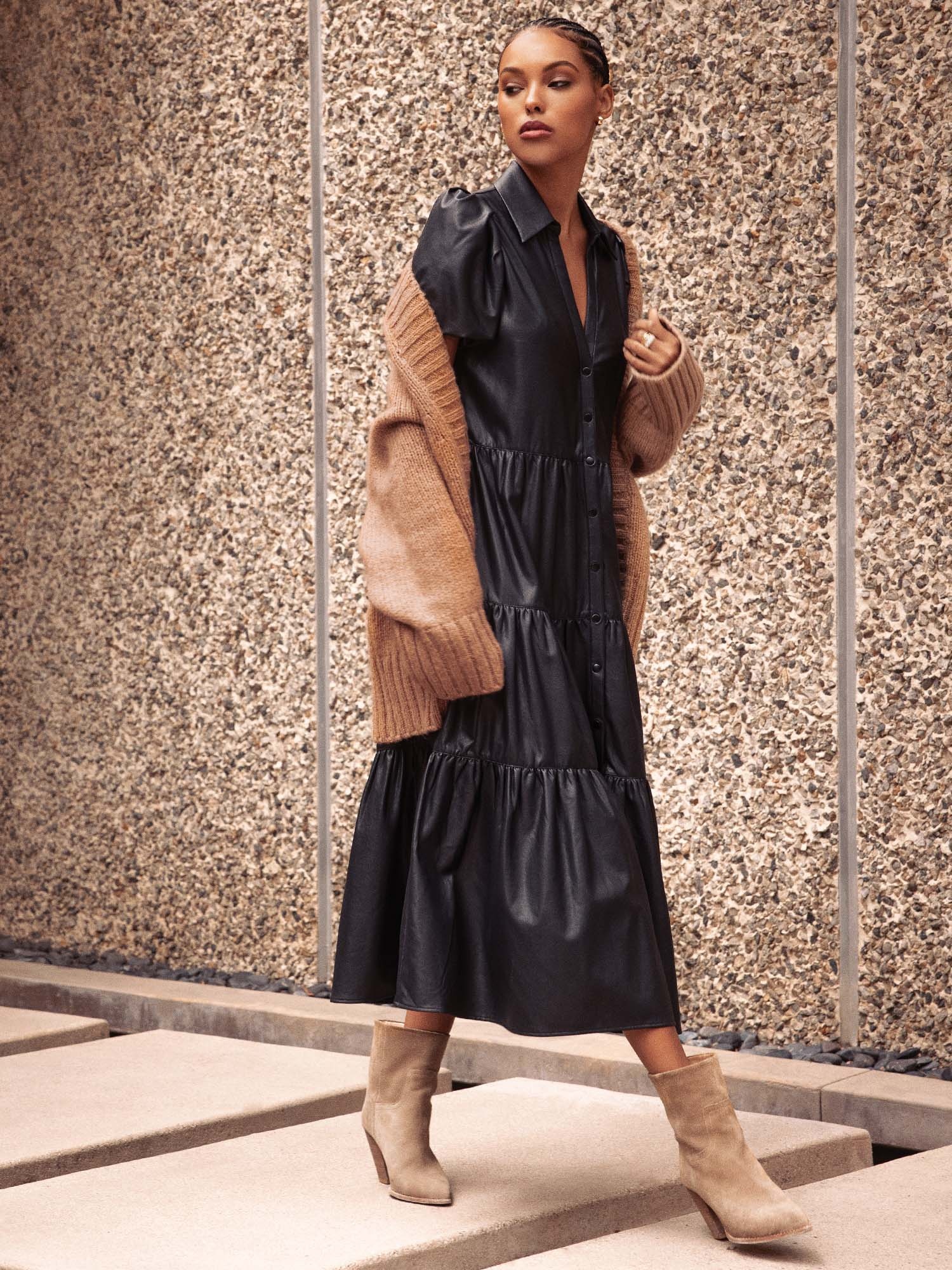 The Havana Vegan Leather Dress - 8