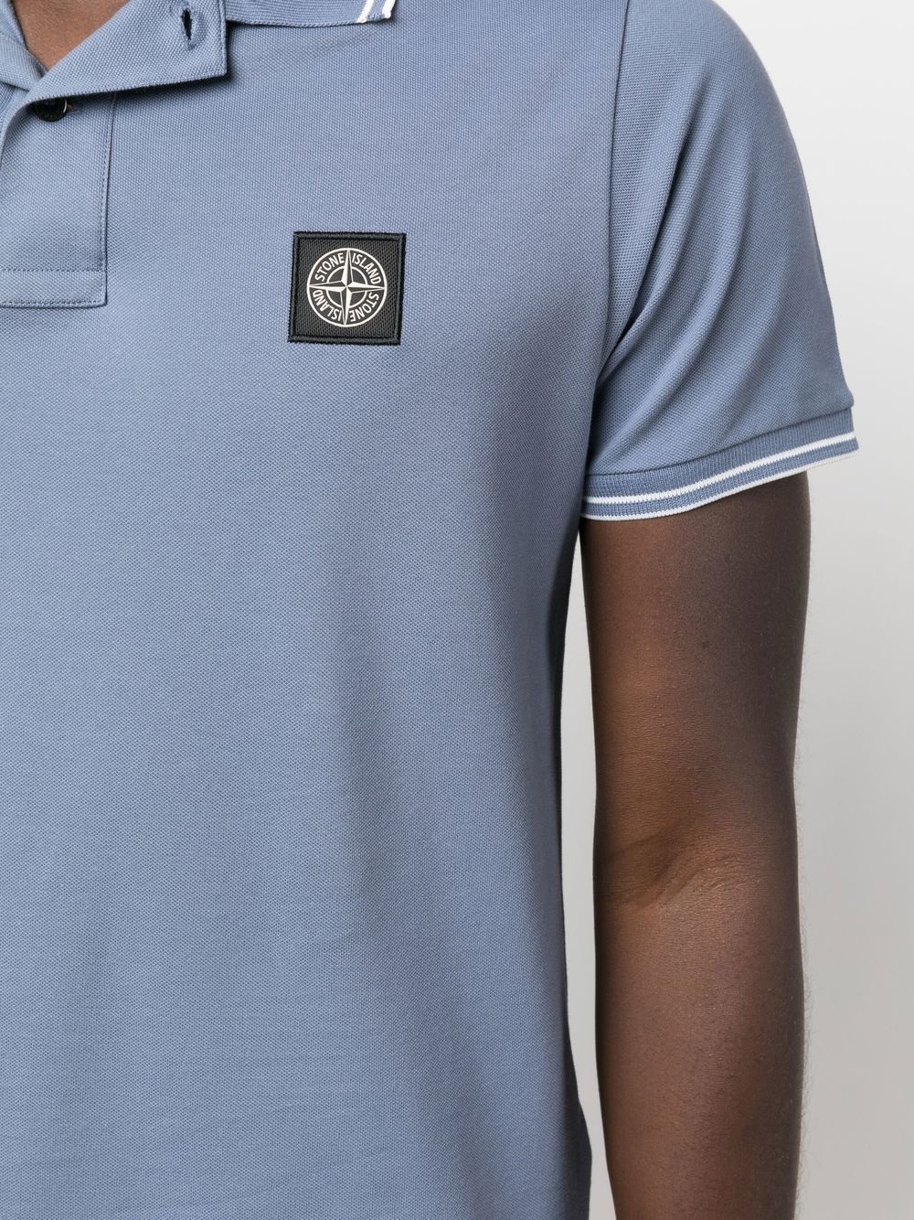 logo-patch polo shirt - 5