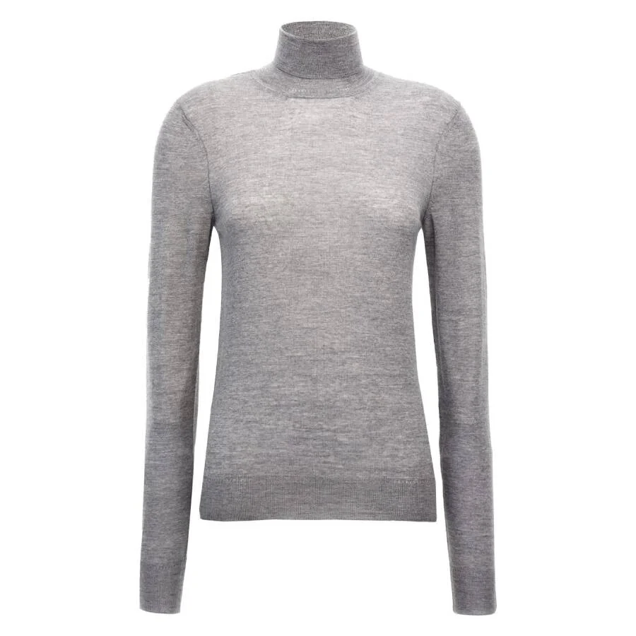 Saint Laurent Grey Wool Turtleneck - 1