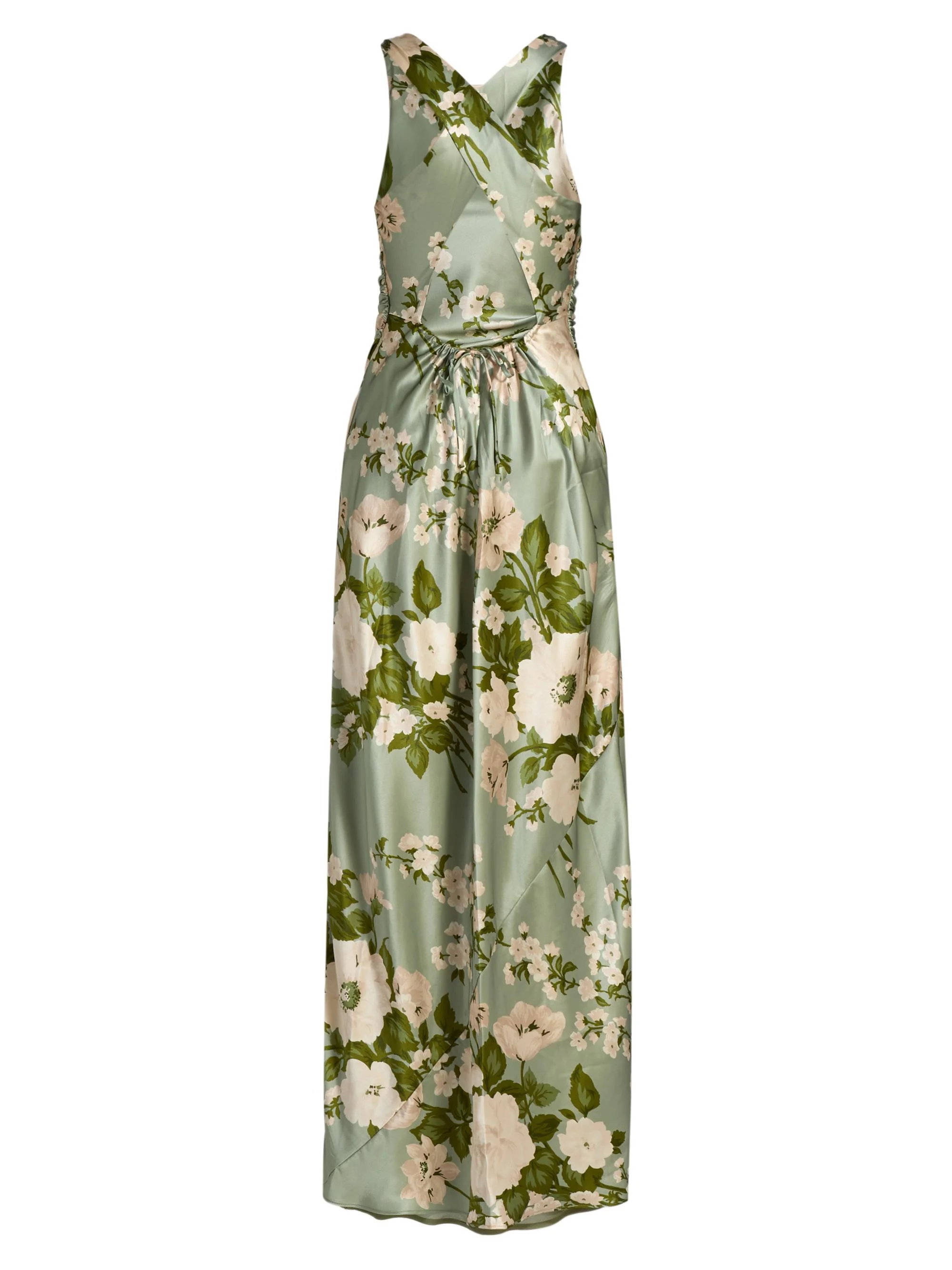 Women's Anaiis Silk Floral Column Gown - Tarragon - 1