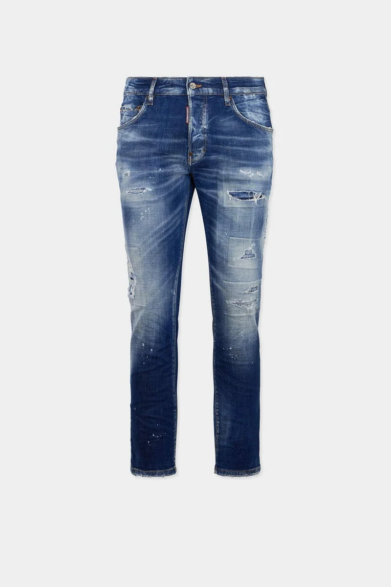 MEDIUM WASH SKATER JEANS - 1