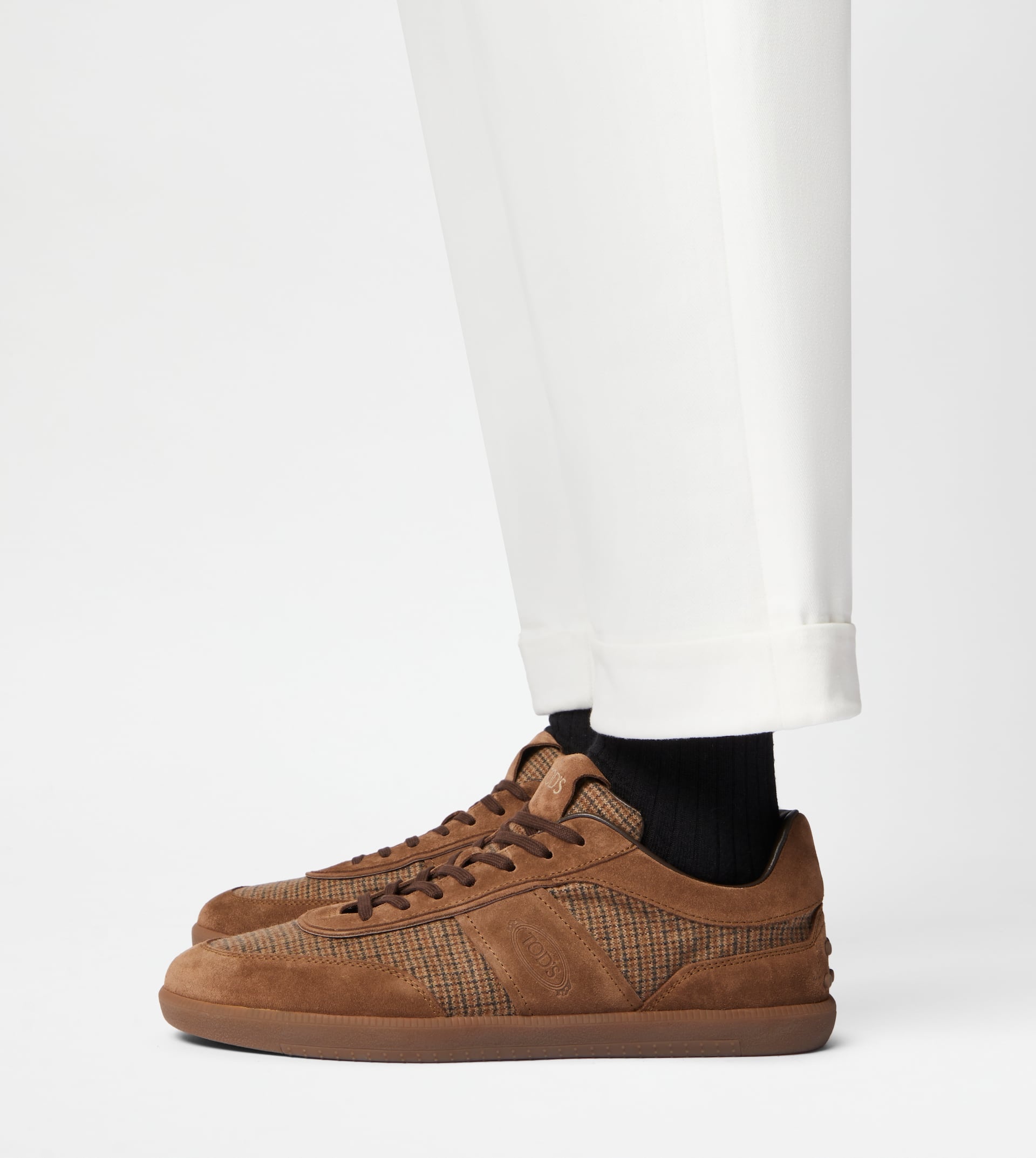 TOD'S TABS SNEAKERS IN SUEDE - BROWN - 2