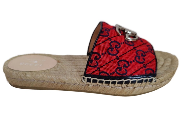 (WMNS) Gucci GG matelass canvas espadrille sandal 'Red' 661393-2UZO0-6490 - 2
