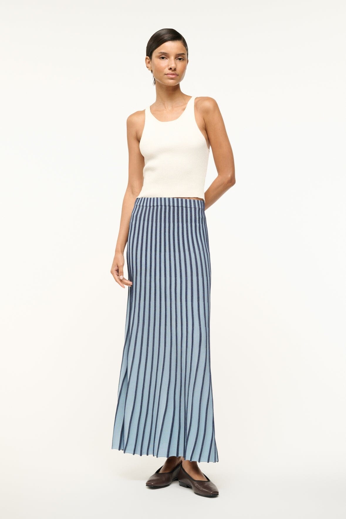 STAUD ALEIDA SKIRT NAVY CLEAR BLUE - 2