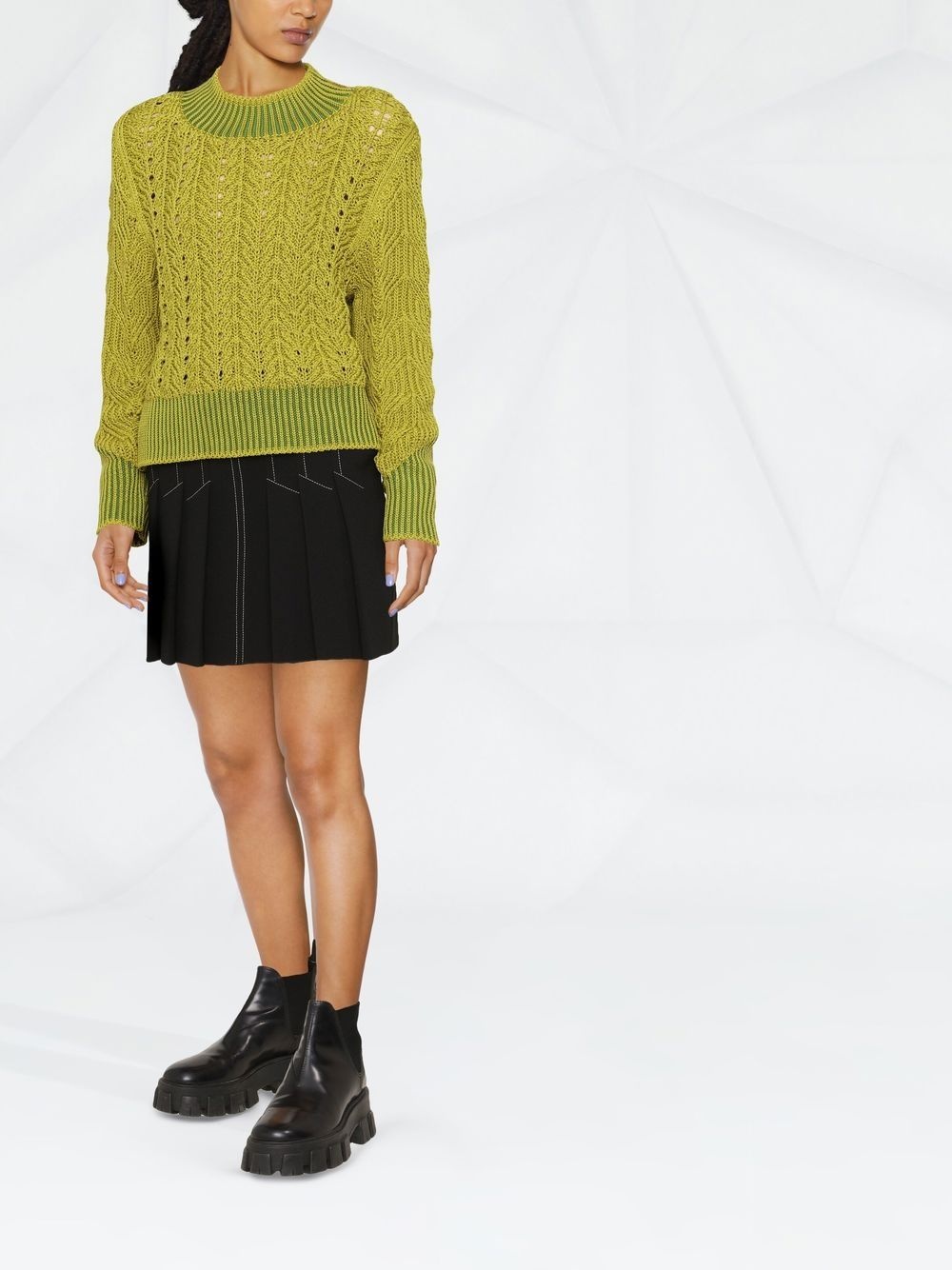 cable-knit jumper - 2
