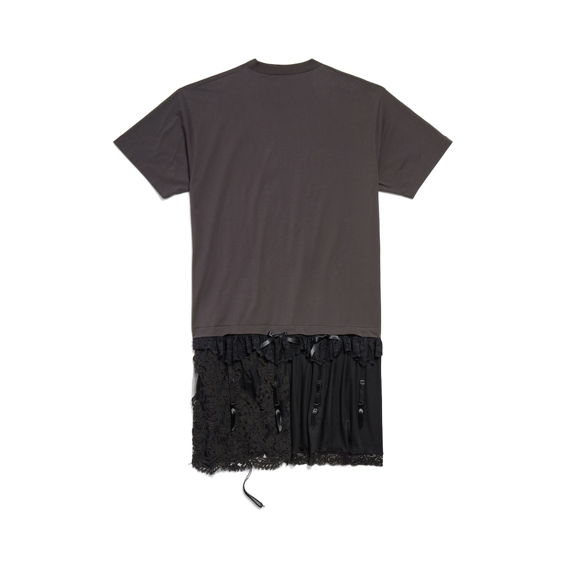 Women's Lingerie T-shirt Dress in Black - 6