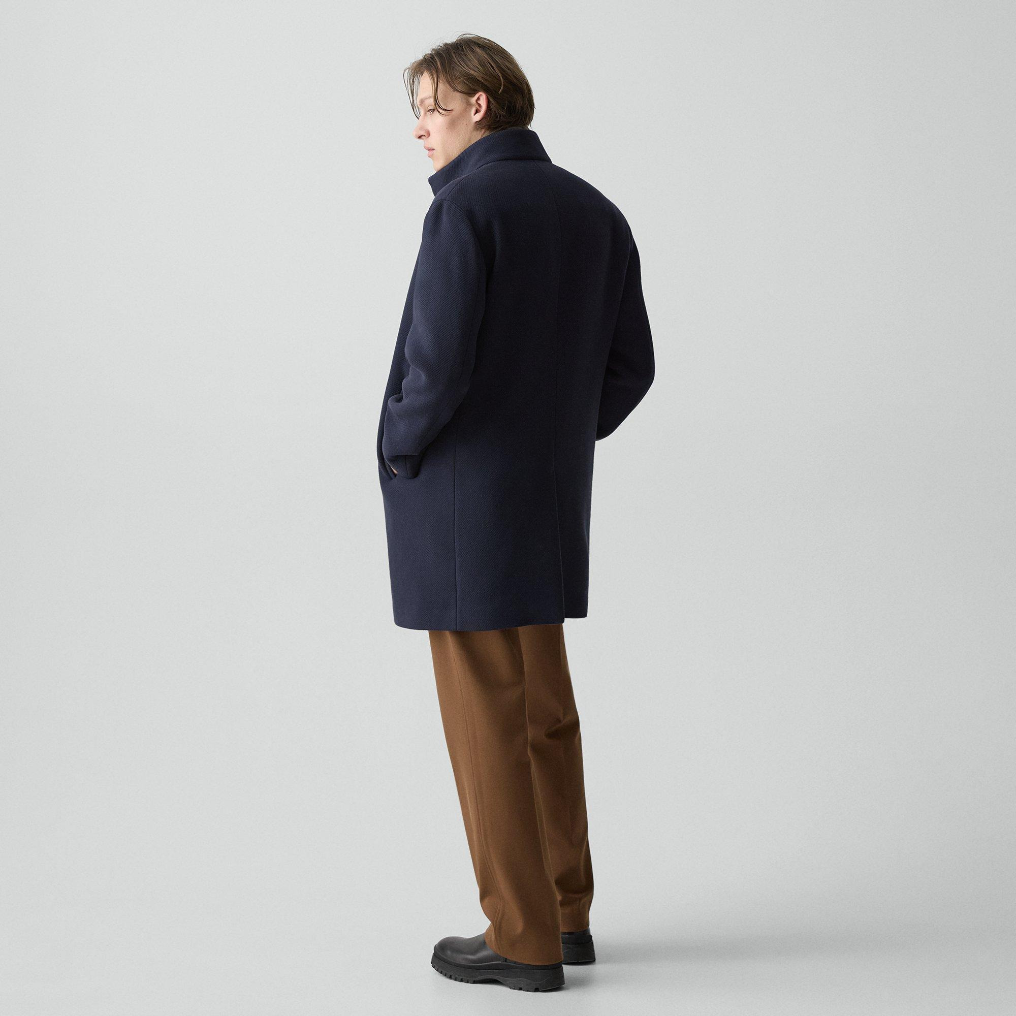 Belvin Coat in Textured Wool-Blend Melton - 4