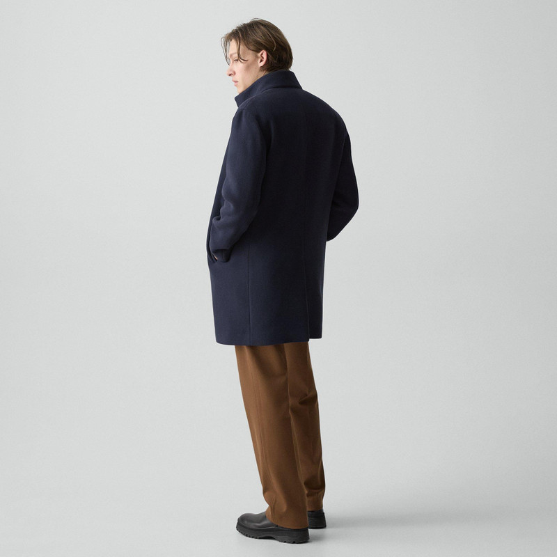 Theory Belvin Coat in Textured Wool-Blend Melton outlook
